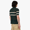 BEAMS PLUS Knit Polo Mesh / Stripe Green 3