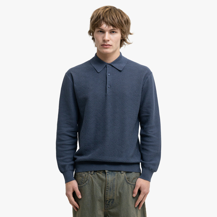 BEAMS PLUS Knit Polo Diamond Blue – Livestock