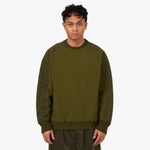BEAMS PLUS MIL Fleece Crewneck / Olive 1