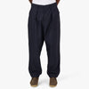 BEAMS PLUS 1Pleat Baker 80/3 Back Satin Pants / Navy 1
