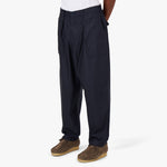 BEAMS PLUS 1Pleat Baker 80/3 Back Satin Pants / Navy 2