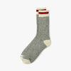 BEAMS PLUS Rag Socks (2 Pack) Grey / Red 5