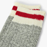 BEAMS PLUS Rag Socks (2 Pack) Grey / Red 7
