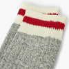 BEAMS PLUS Chaussettes Rag  (2 Paires) Gris / Rouge 7