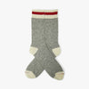 BEAMS PLUS Chaussettes Rag  (2 Paires) Gris / Rouge 6