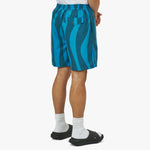 by Parra Aqua Weed Waves Swim Shorts Greek Blue / Teal 3