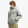 4YE Signature Zip Hoodie Grey/White 2
