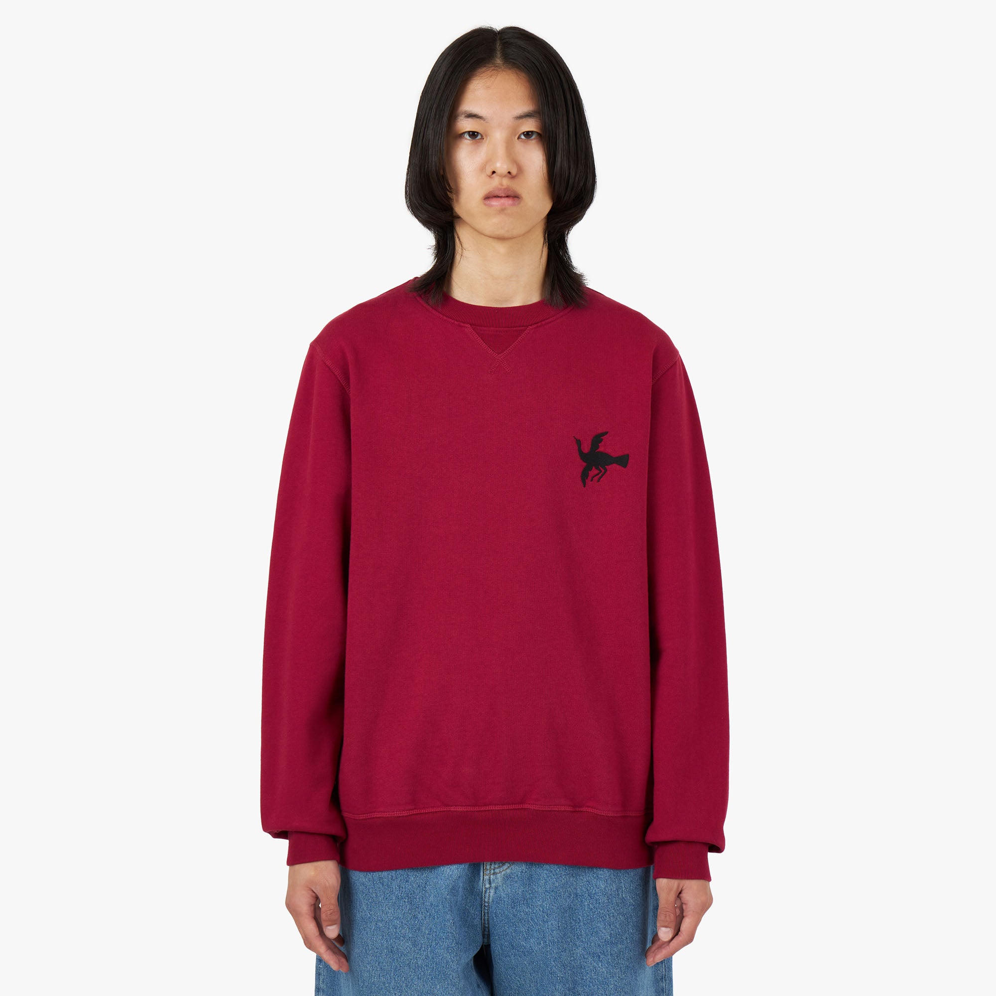 by Parra Snaked By A Horse Crewneck / Beet Red 1