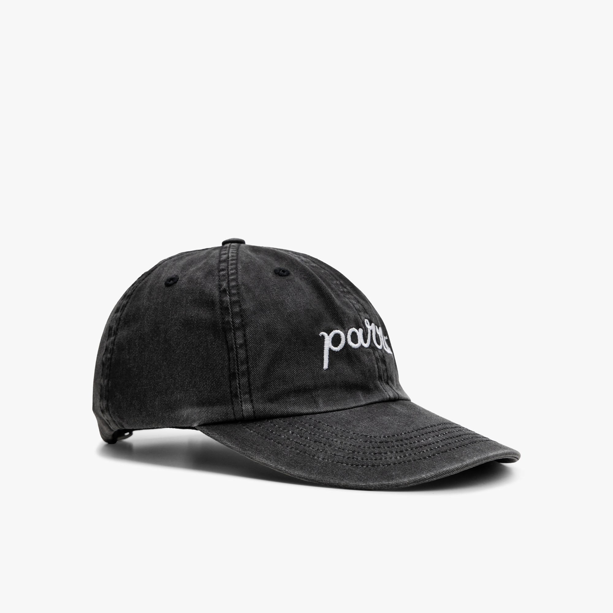 by Parra Scripted Hat Washed Black 1