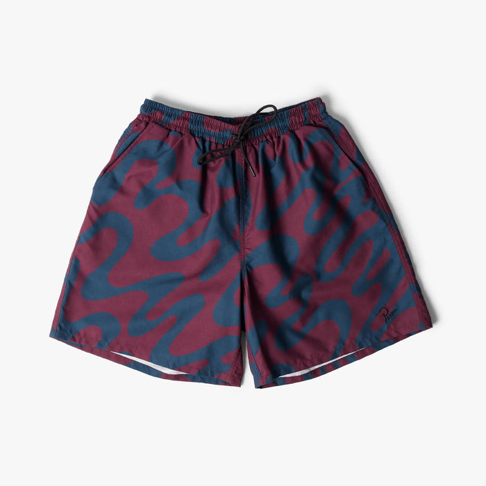 by Parra Splashed Swim Shorts Burgundy 1