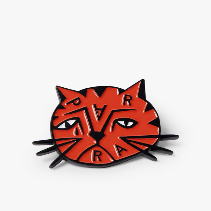 by Parra Sad Cat Enamel Pin Orange 1