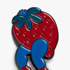 by Parra Stupid Strawberry Enamel Pin Red 3