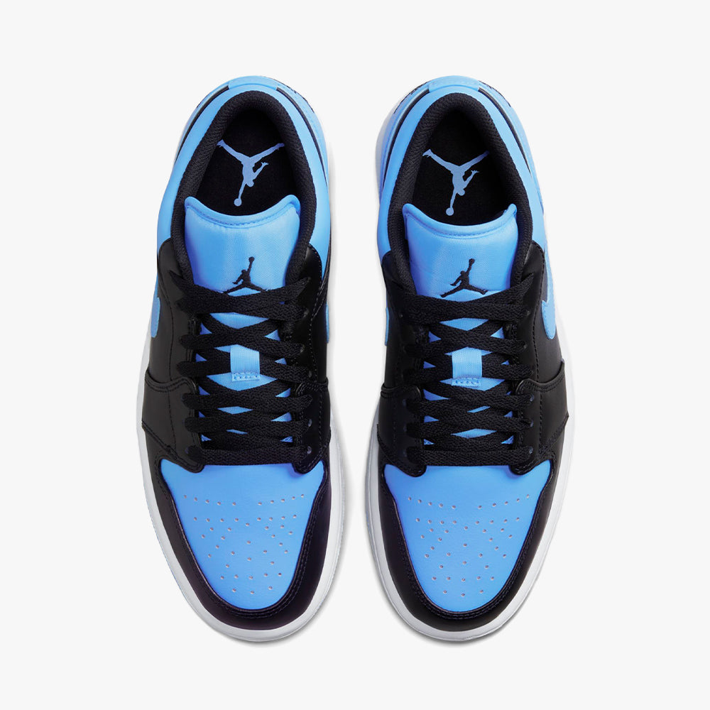 Jordan 1 Low Black / Black - University Blue