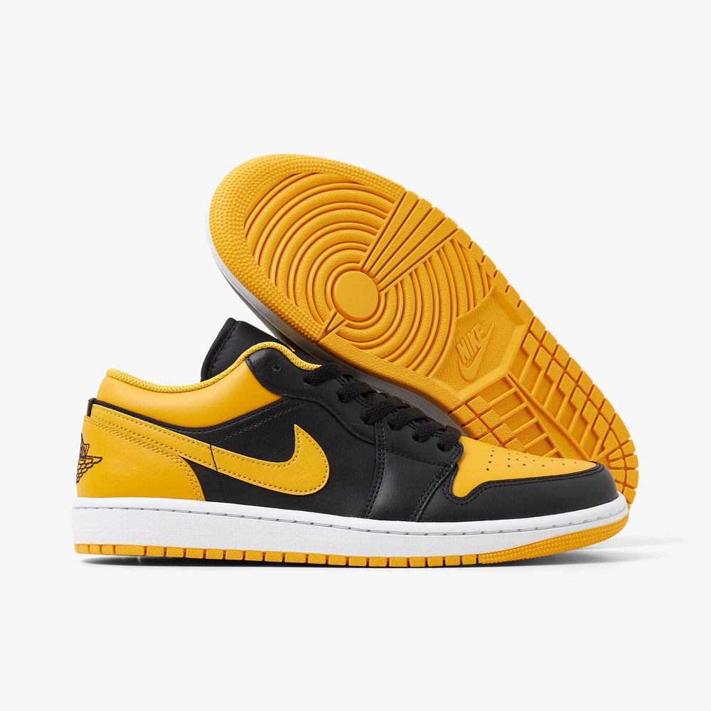 Black yellow and hotsell white jordan 1