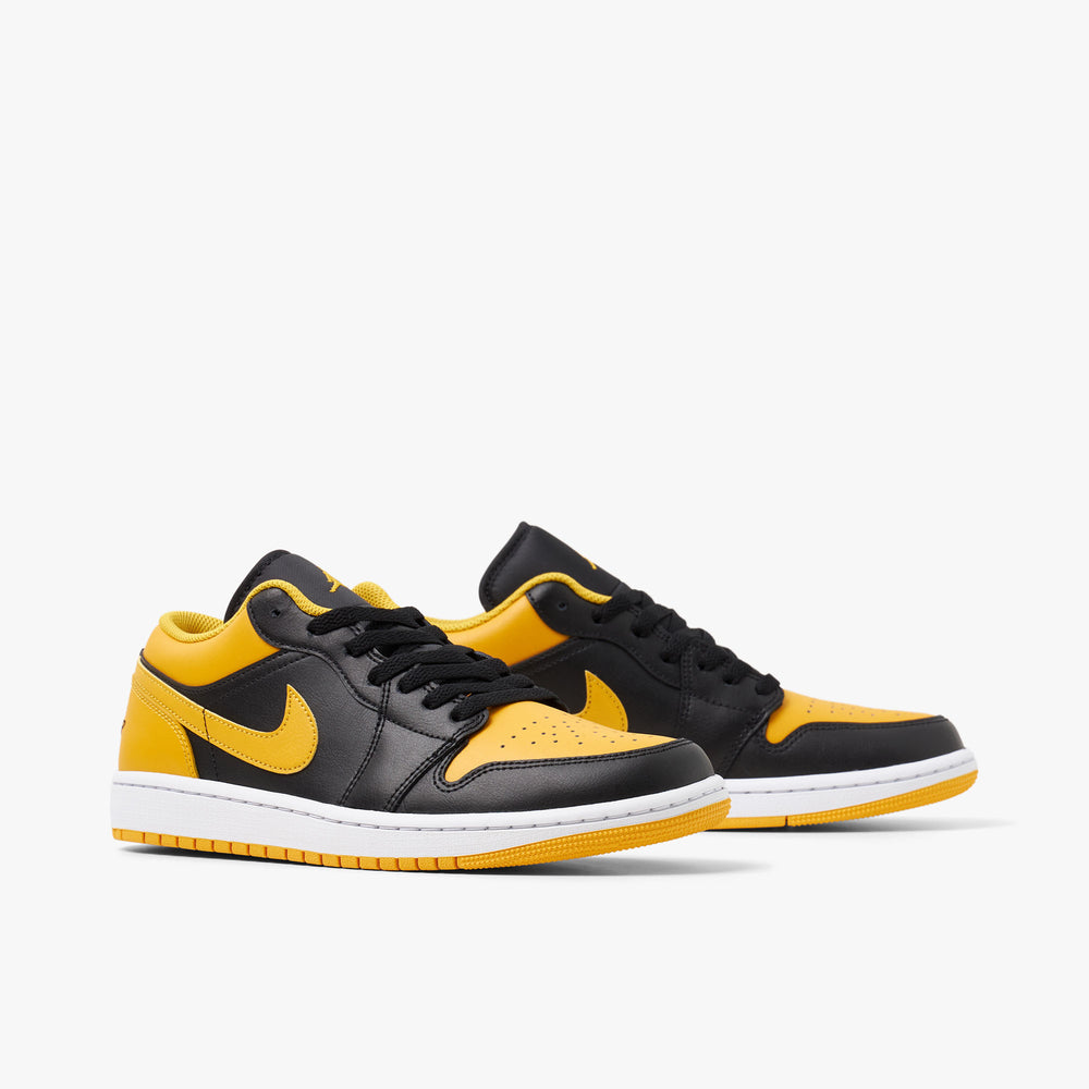 Jordan 1 low black yellow sale
