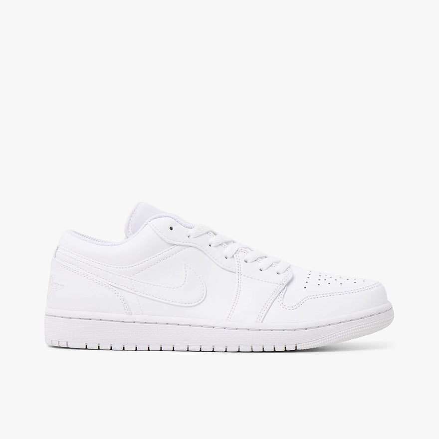 Jordan 1 low cut all white discount