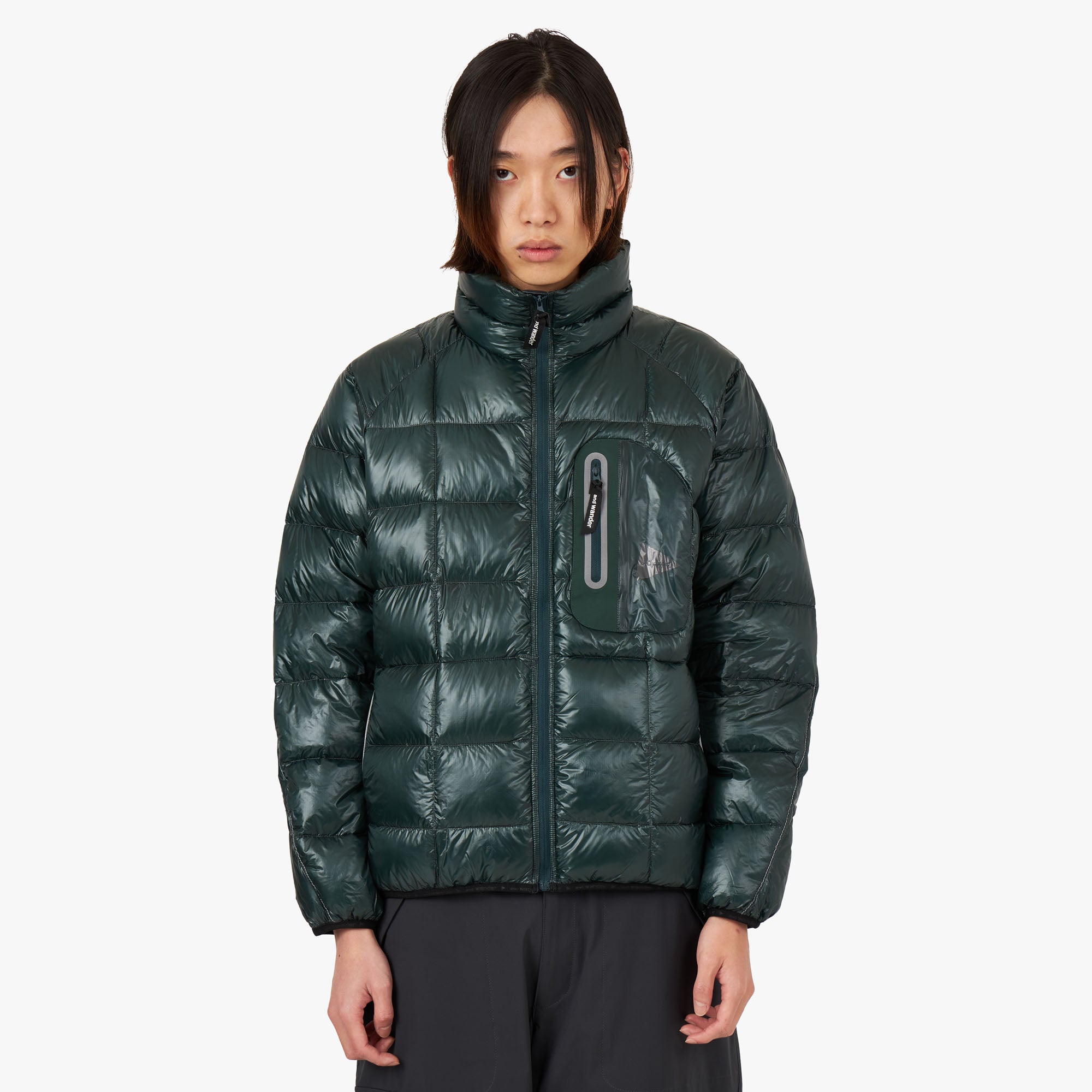 and wander Diamond Stitch Down Jacket / Green – Livestock