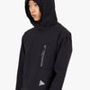 and wander Hybrid Warm Pocket Hoodie / Black 4