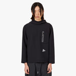 and wander Hybrid Warm Pocket Hoodie / Black 1