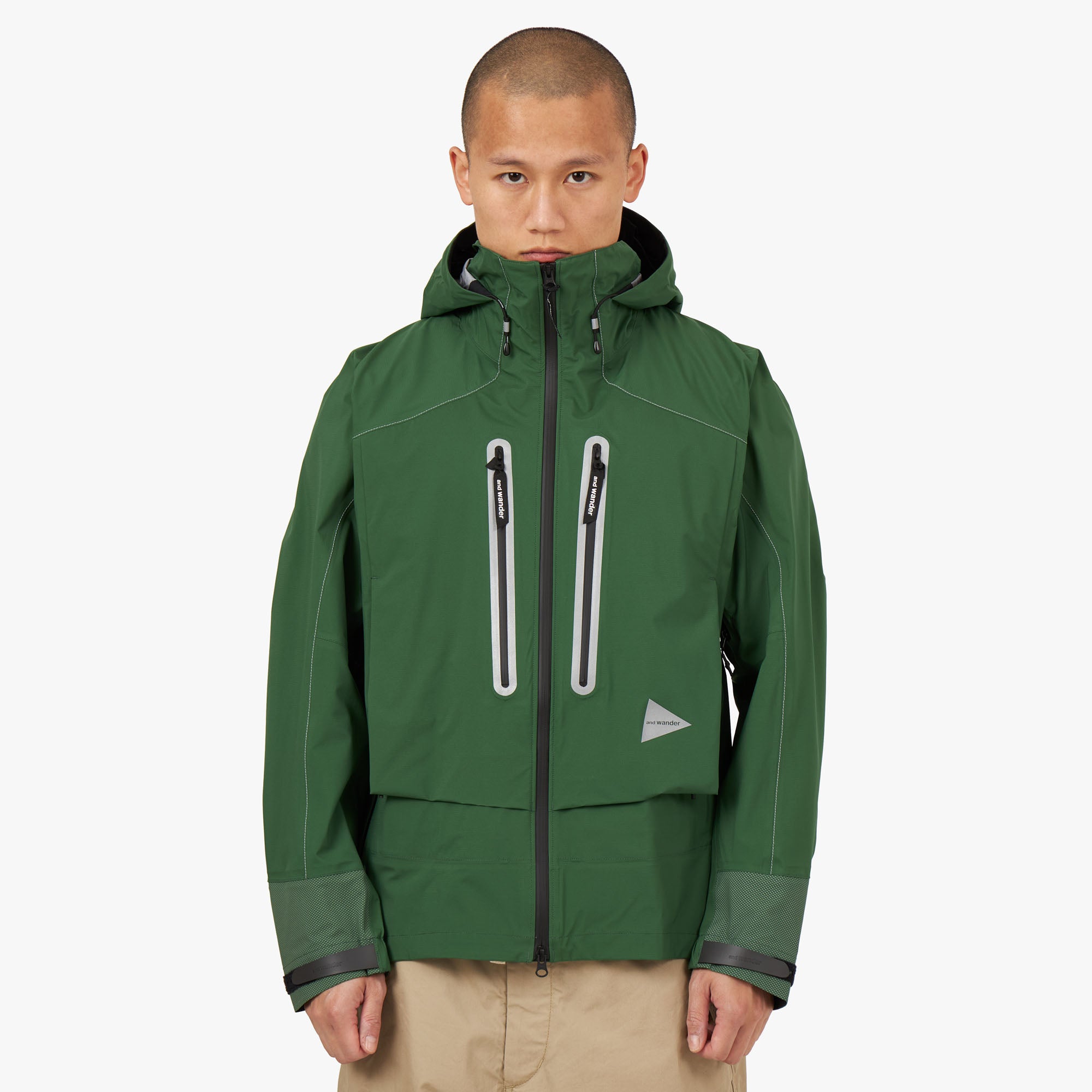 and wander Pertex Shield Rain Jacket Green