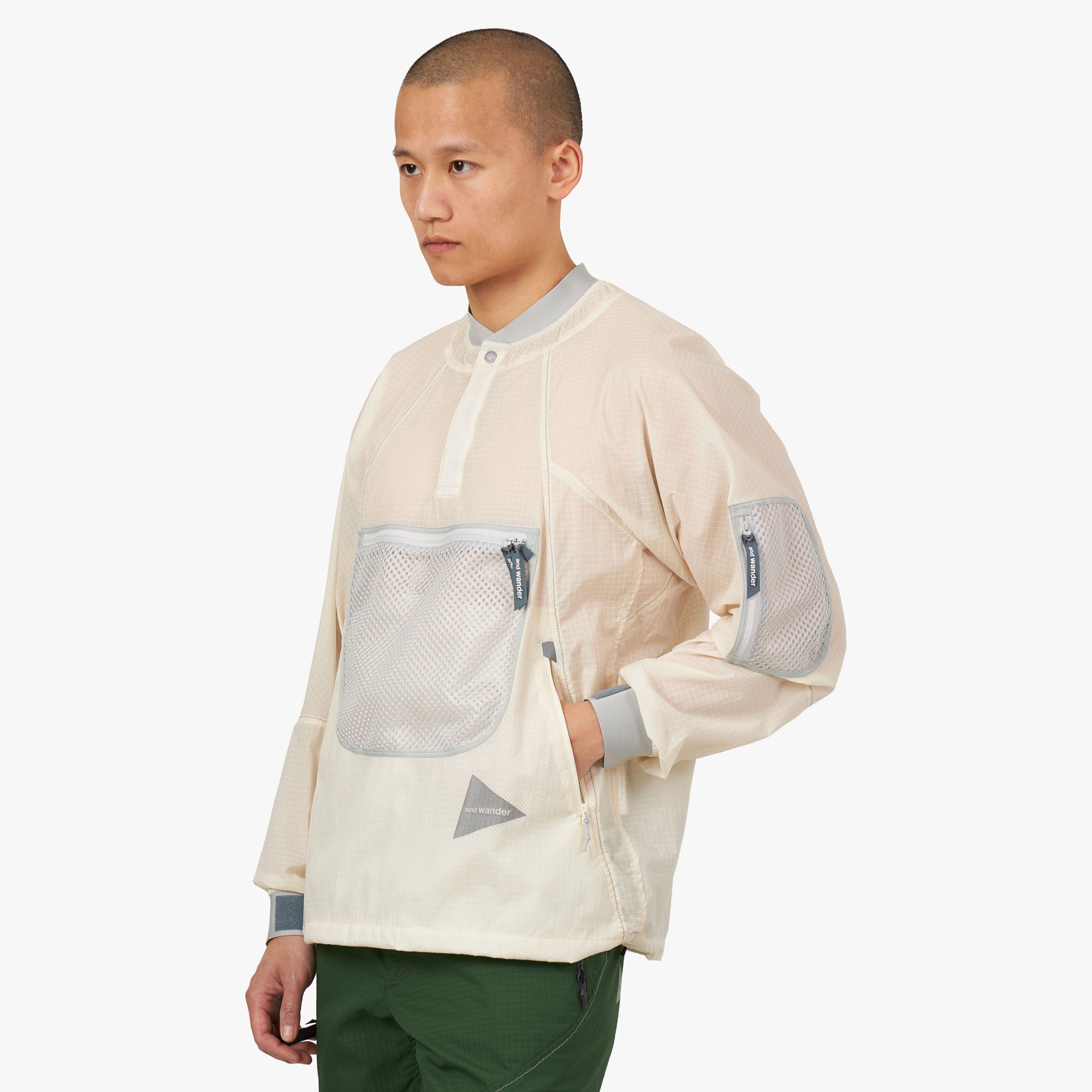 贅沢品 Rip Breath wander and Pullover Livestock – White Off / Jacket ウェア