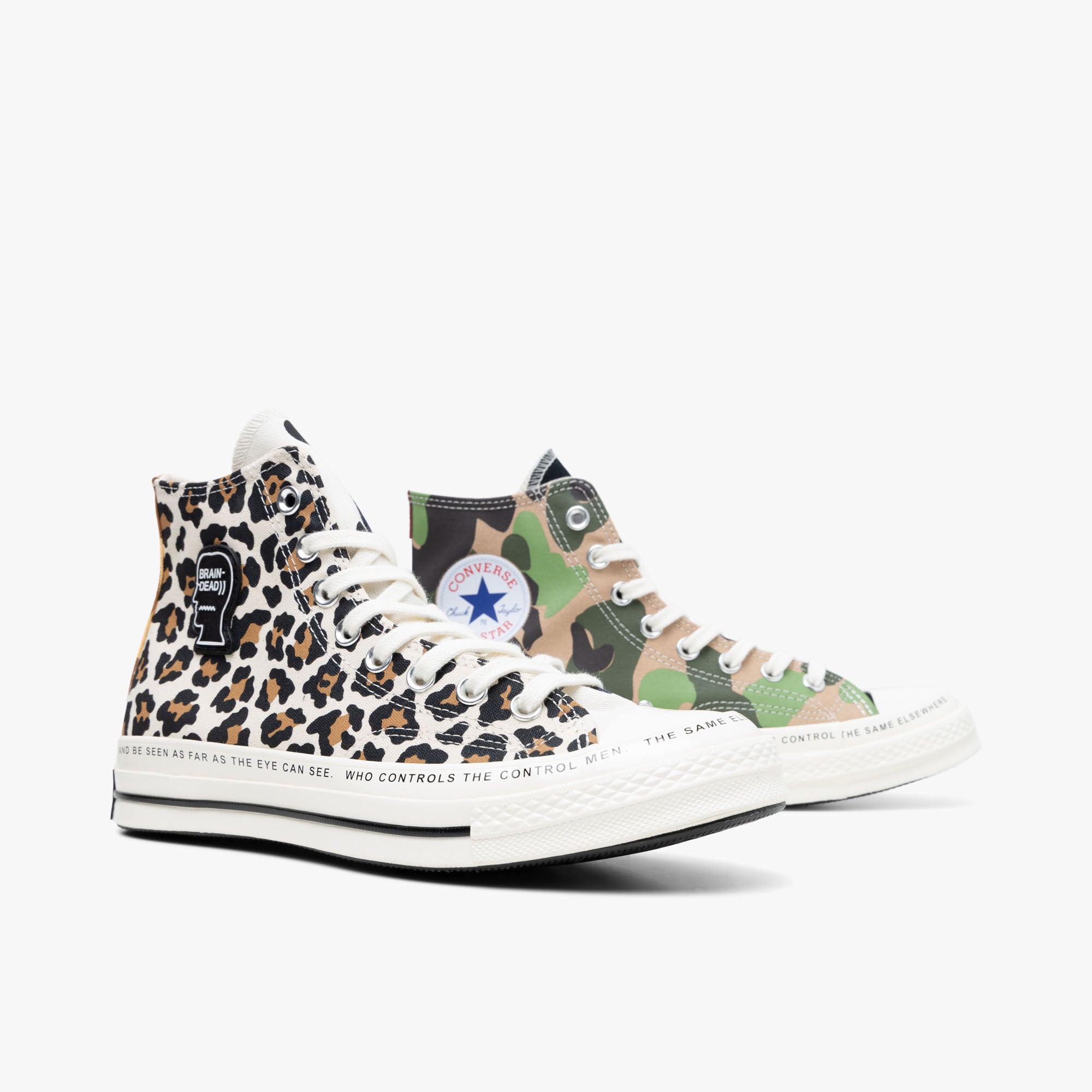 Converse x Brain Dead Chuck 70 Hi Egret Black Multi Livestock