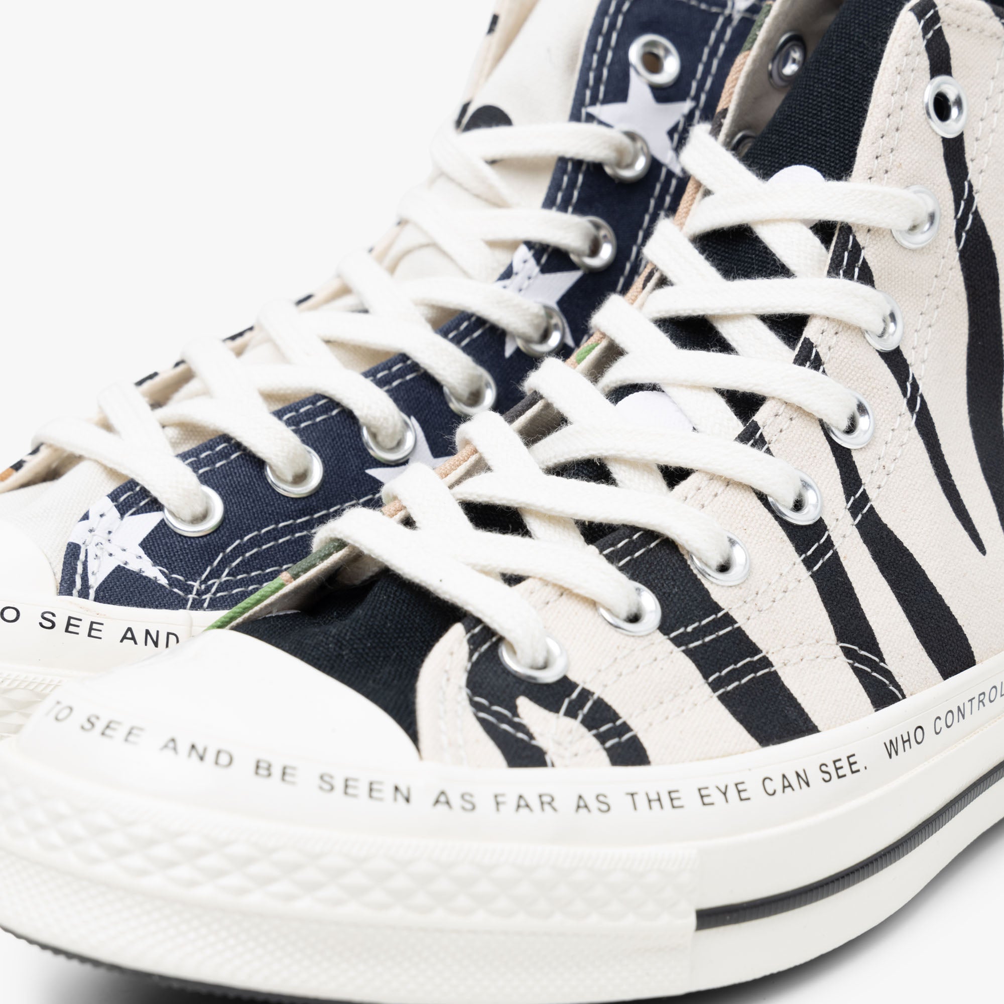 Converse x Brain Dead Chuck 70 Hi Egret Black Multi Livestock