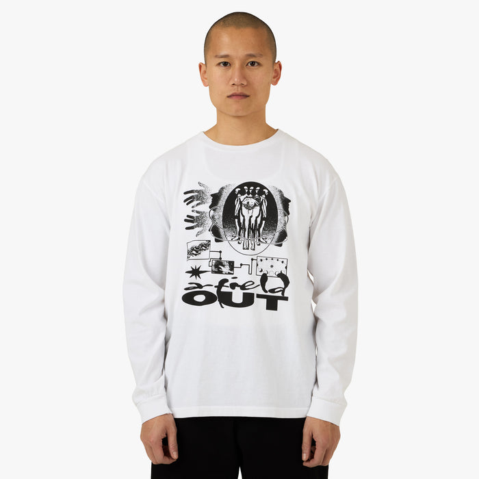 Afield Out Cosmos Longsleeve T-Shirt White 1