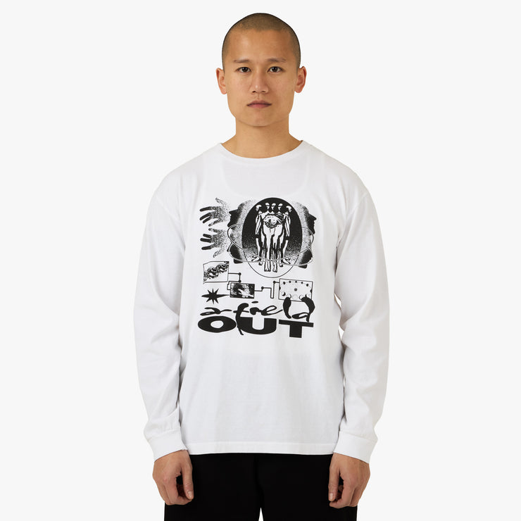 Afield Out Cosmos Longsleeve T-Shirt White 1