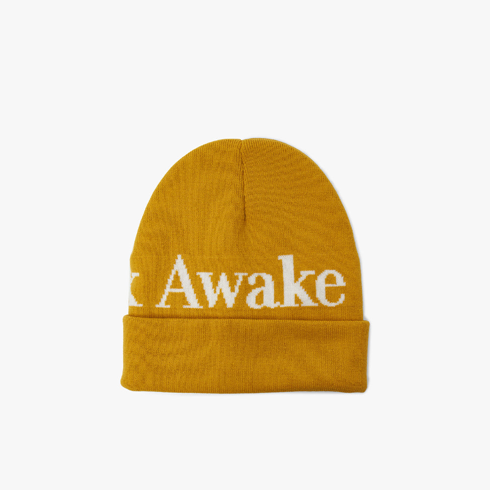 Awake NY Serif Logo Beanie / Saffron 1