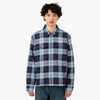 Awake NY Flannel Zip Shirt Blue 1