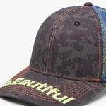 b.Eautiful Soto Trucker Hat Black Camo / Blue 4
