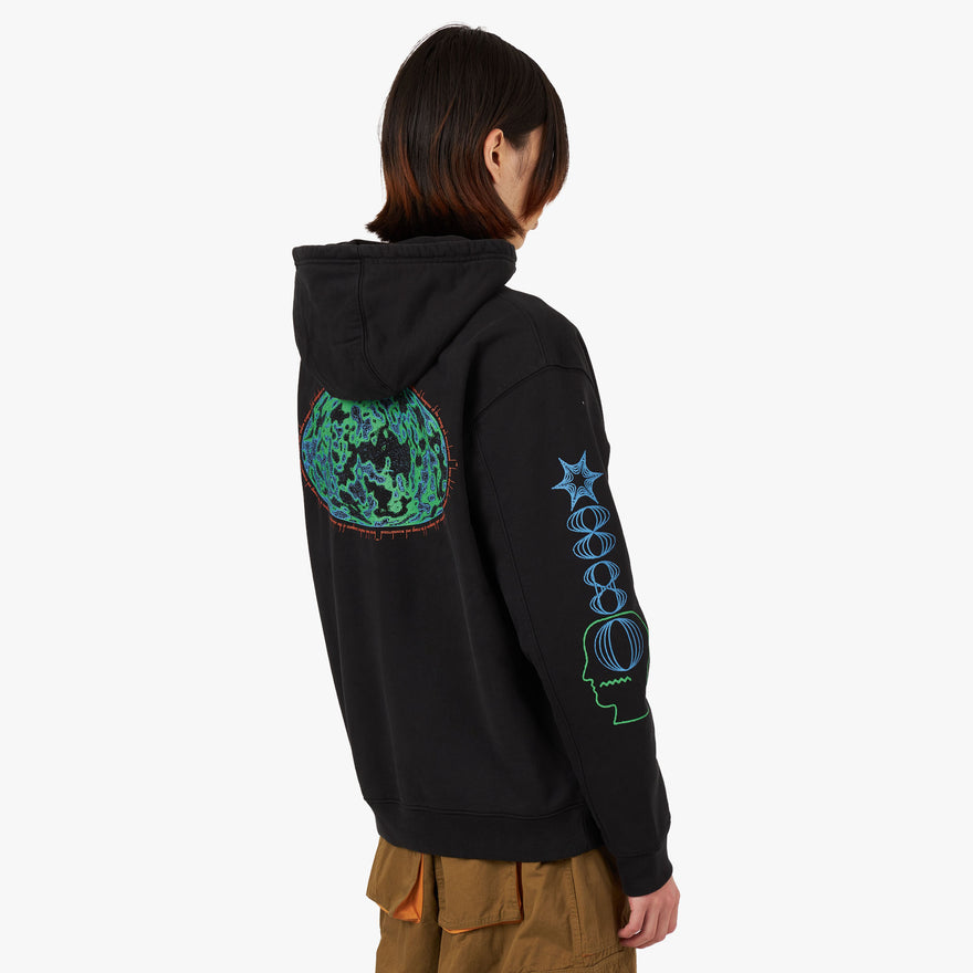 Brain Dead Videosphere Pullover Hoodie Black Livestock