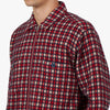 Chemise zippée en flanelle Check Mate de Brain Dead / Rouge 4