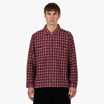 Brain Dead Check Mate Flannel Zip Shirt / Red 1