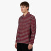 Brain Dead Check Mate Flannel Zip Shirt / Red 2