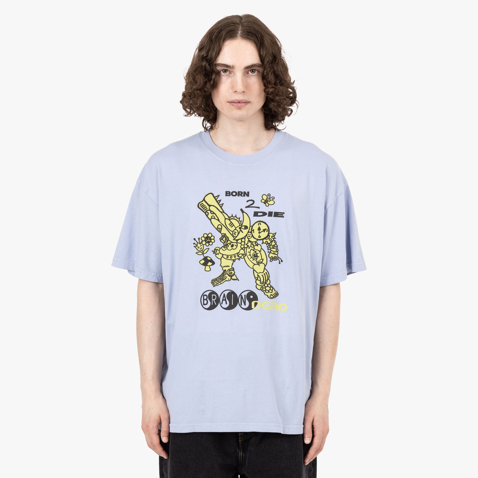 Brain Dead Born 2 Die T-shirt / Periwinkle 1