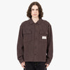 Brain Dead Waffle Button Front Shirt / Chocolate 1