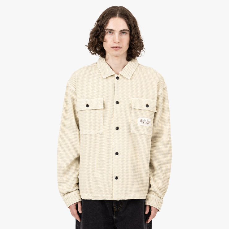 Brain Dead Waffle Button Front Shirt / Tan 1