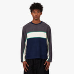 Brain Dead Boarder Long Sleeve Football Shirt Grey / Multi 1