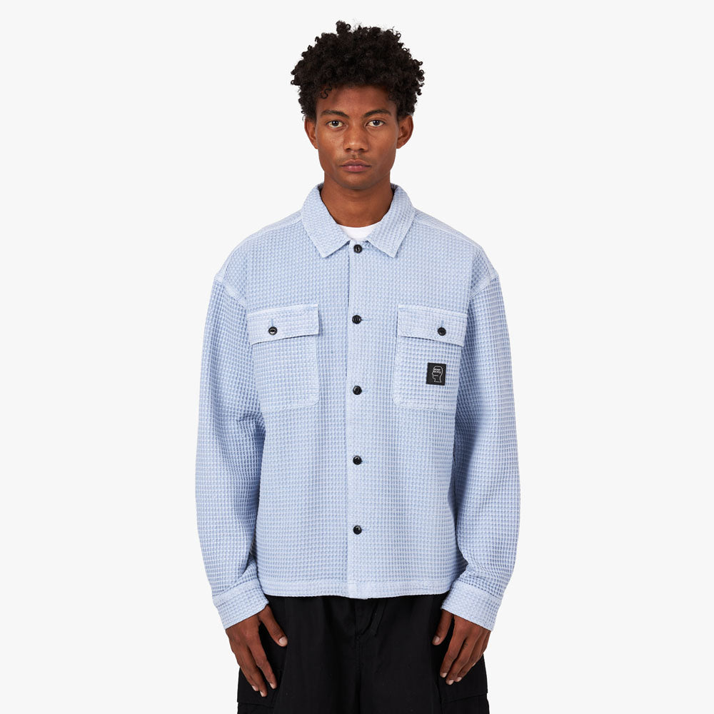 Chemise Brain Dead Waffle Snap Front / Bleu Clair 1