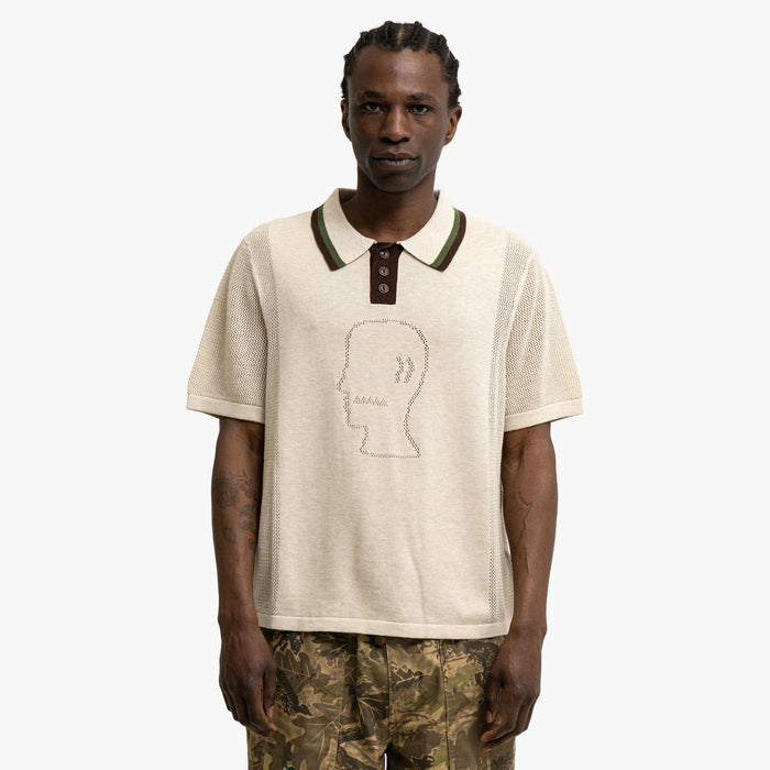 Brain Dead Logo Head Polo Natural 1