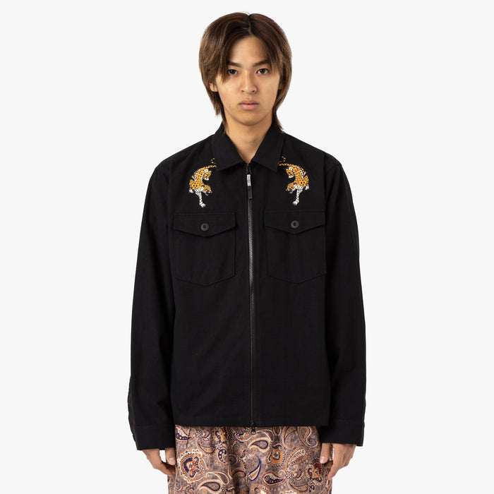 Brother Brother Military Souvenir Zip Shirt / Black 1