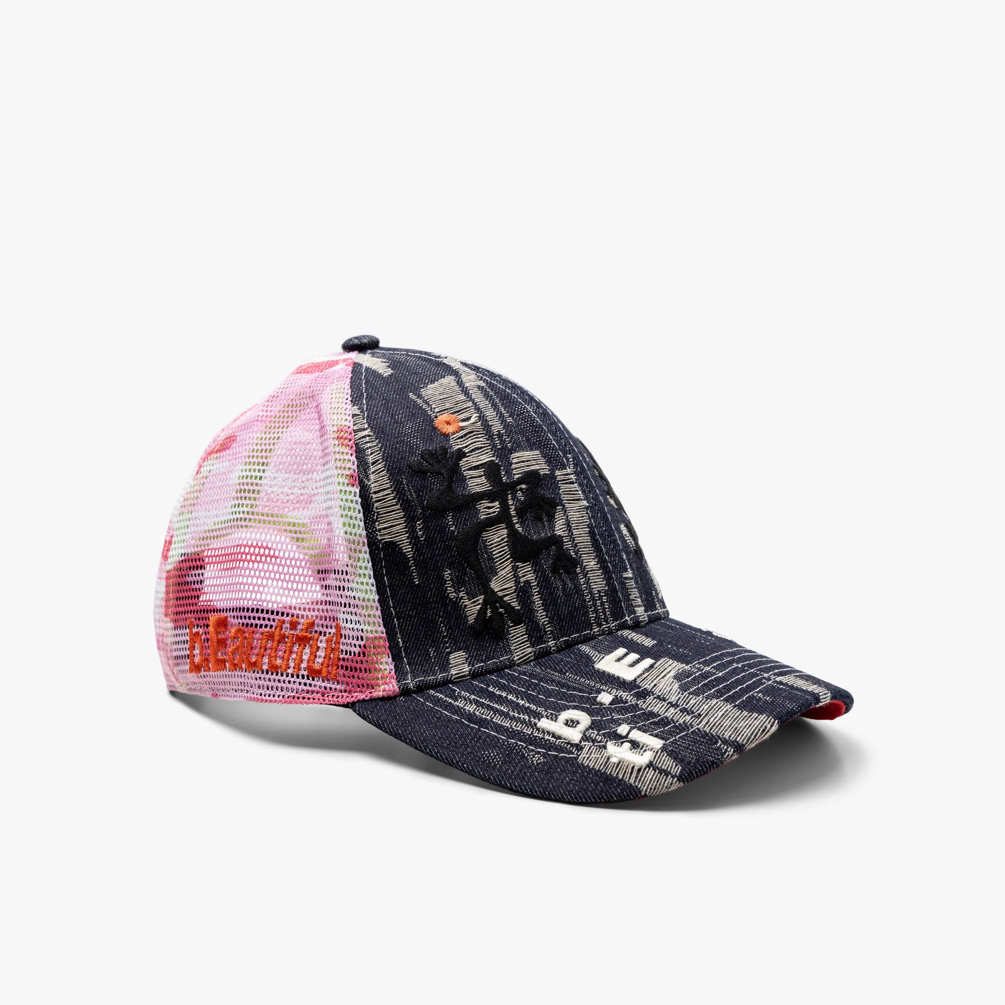 帽子 b.eautiful Biyu Trucker Hat pink camo b.Eautiful