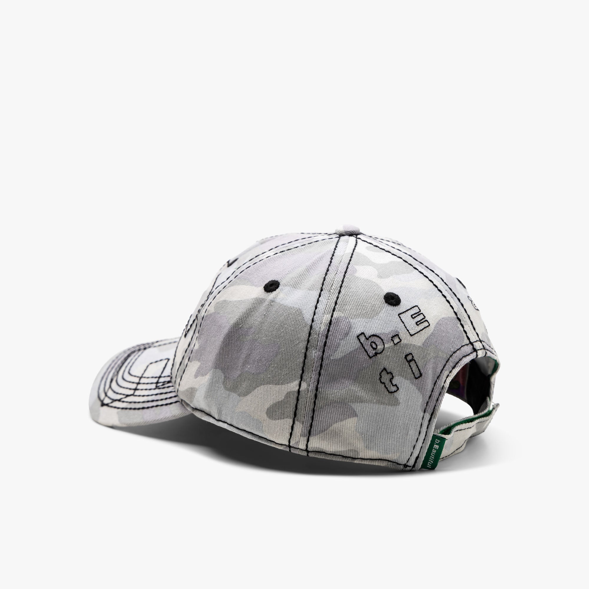 b.Eautiful Vapor 6 Panel Hat Snow Camo Livestock