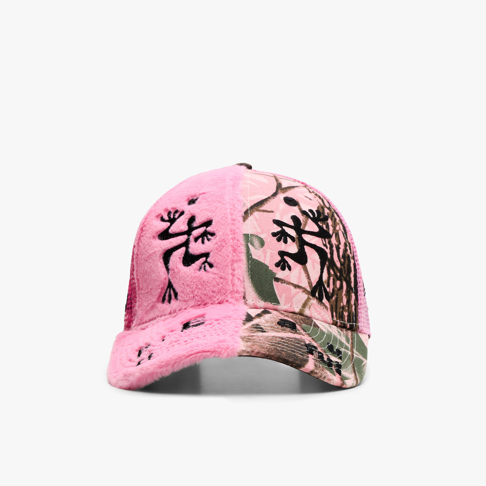 帽子 b.eautiful cap (pink camo) b.Eautiful Biyu Trucker Hat Pink Plush / Pink Camo – Livestock