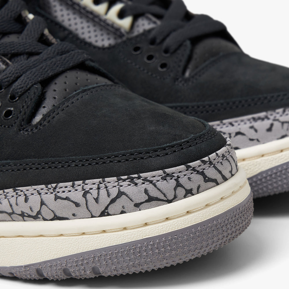 Jordan 3 deals black cement womens