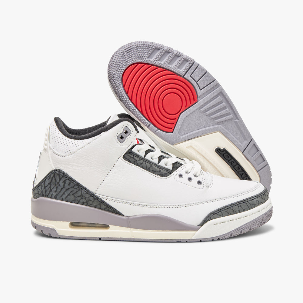 Grey jordan 3s clearance