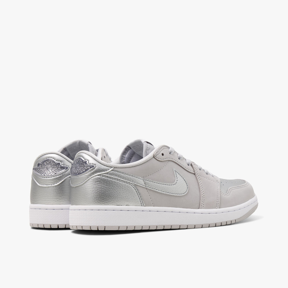 Jordan 1 Retro Low OG Gris Neutre Metallic Silver Blanc Livestock