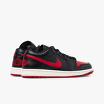 Jordan Women's 1 Low Black / Gym Red - Sail - Low Top  4